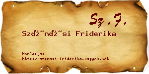 Szénási Friderika névjegykártya